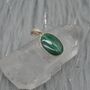 Malachite Pendant: Sterling Silver, thumbnail 2 of 8