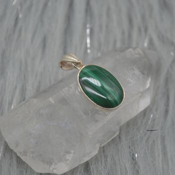 Malachite Pendant: Sterling Silver, 2 of 8