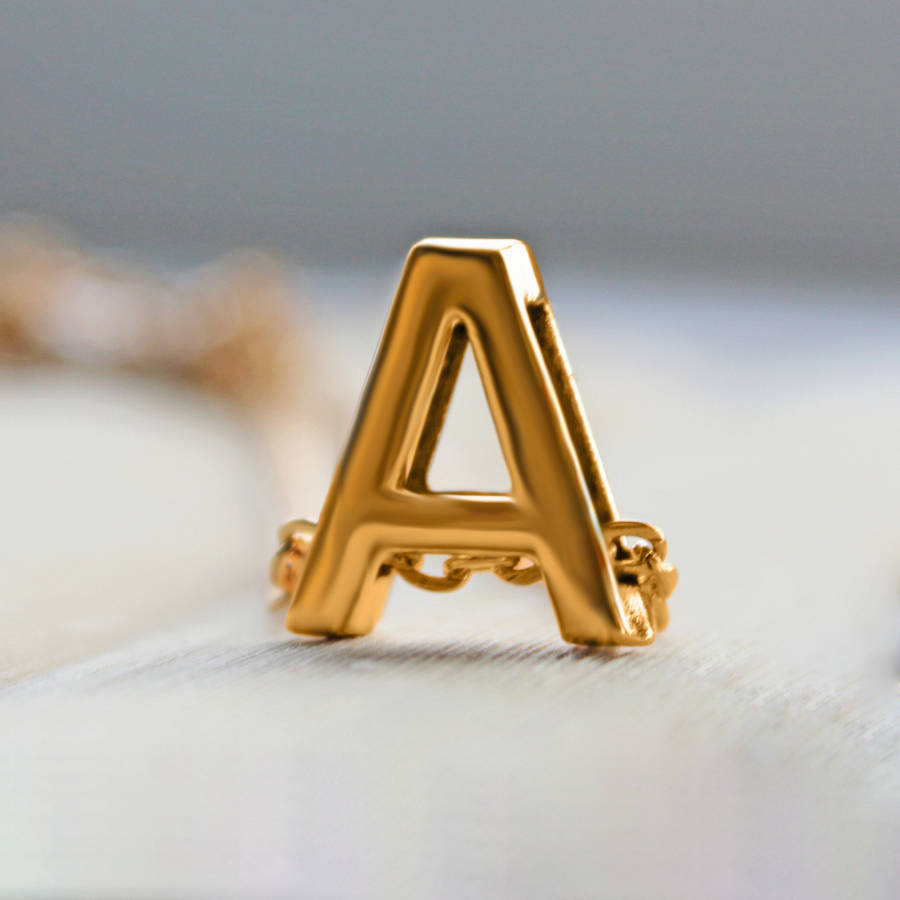 a to z alphabet gold necklaces by rabal | notonthehighstreet.com