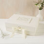 Large Ivory Card Memory Box With Grosgrain Ribbon, thumbnail 1 of 4