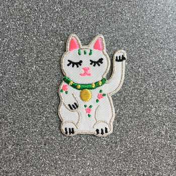 Lucky Cat Iron On Patch, 2 of 4