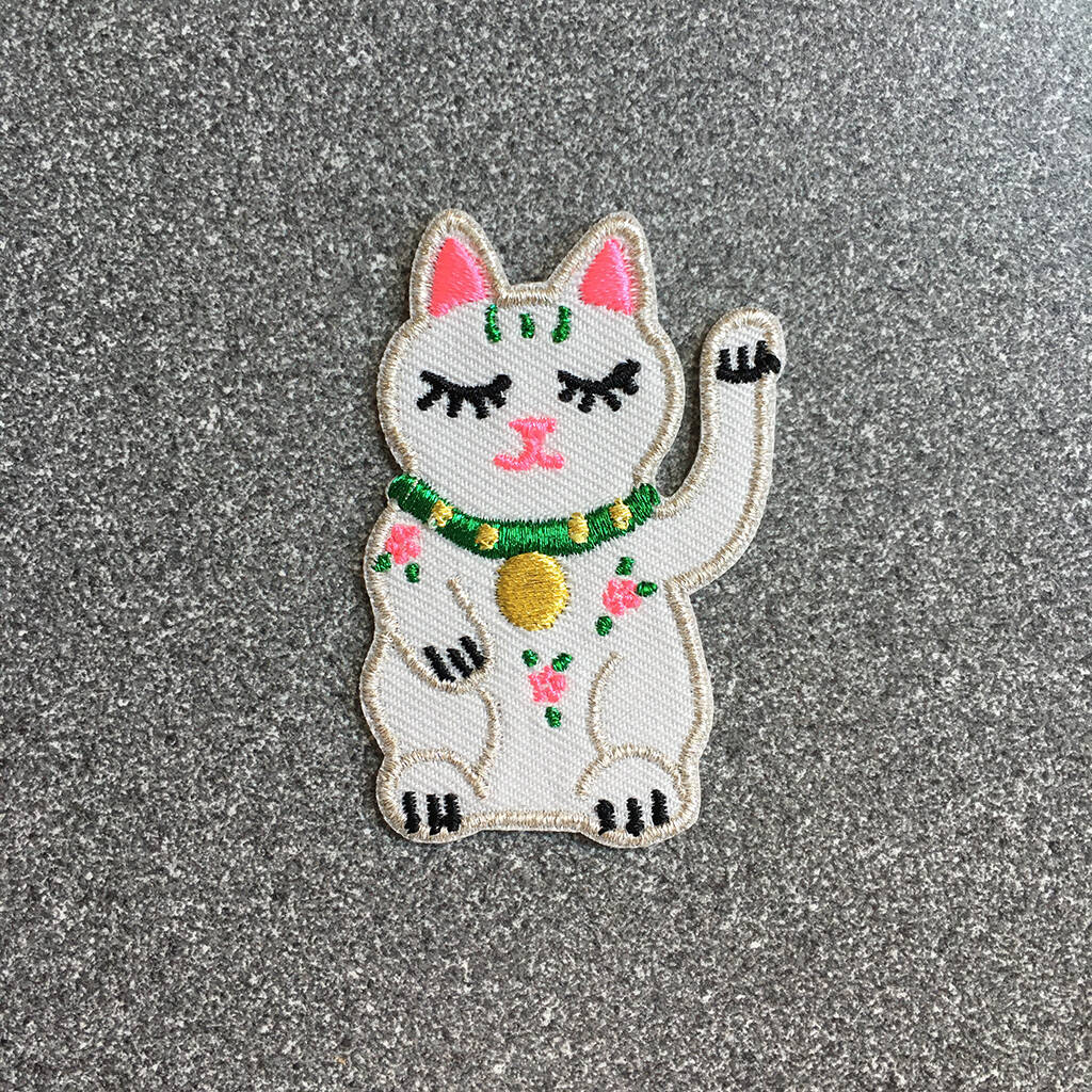 Lucky Cat Iron On Patch, 1 of 4