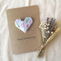 Personalised Mother’s Day Origami Heart Kraft Card, thumbnail 1 of 4