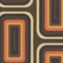 Retro Oblong Wallpaper Brown + Orange, thumbnail 2 of 4