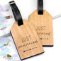 Personalised Wooden Just Married Luggage Tags, thumbnail 1 of 2