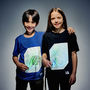 Children's Interactive Glow In The Dark T Shirt In Blue, thumbnail 4 of 6