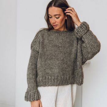 Knit Your Own Beginners Boatneck Jumper Kit, 2 of 12