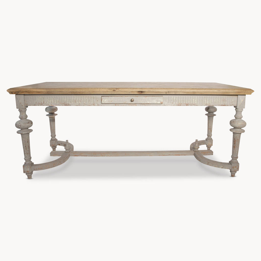 Woodcroft Colonial Grey Oak Dining Table, 1 of 4