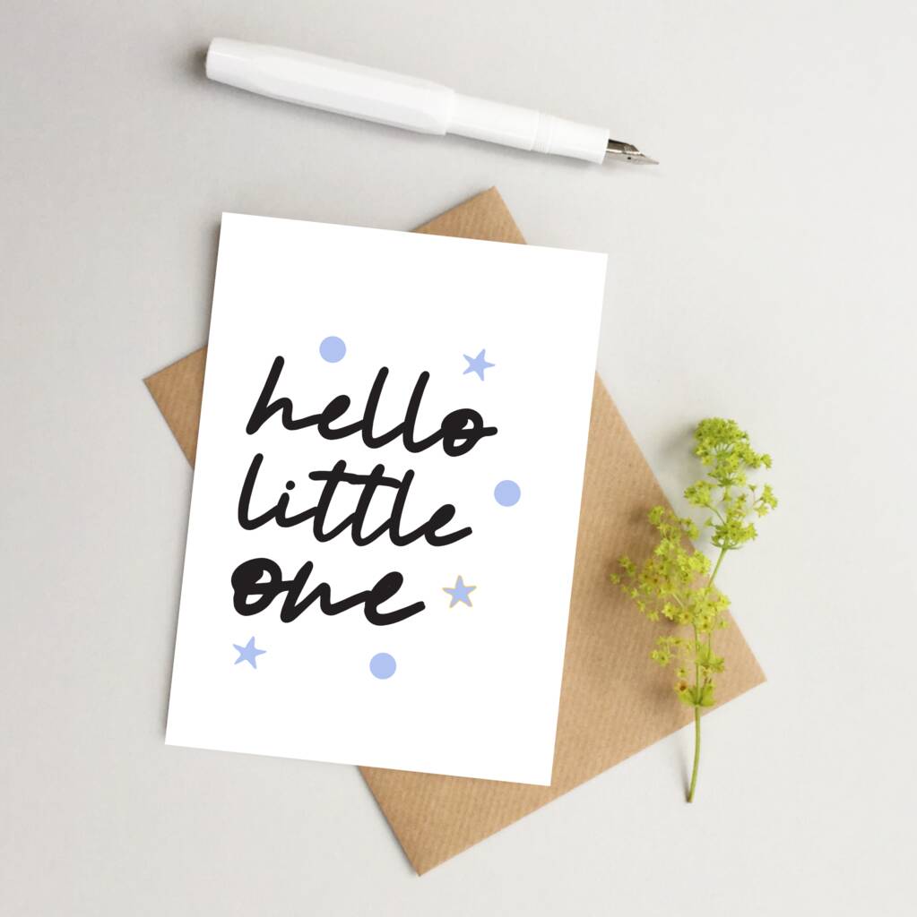 Hello Little One New Baby Card, 1 of 3