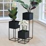 Square Metal Planter With Stand, thumbnail 1 of 9