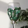 Holly Leaf Painted Wine Glass, thumbnail 2 of 9