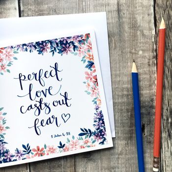 'Perfect Love Casts Out Fear' Card, 2 of 3