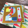 Gold Foiled Number Twenty One Card, thumbnail 4 of 5