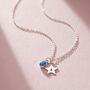 Birthstone And Initial Star Charm Necklace, thumbnail 4 of 9