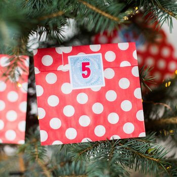 Bold Christmas Advent Stickers And Bags, 6 of 10