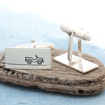 Sterling Silver Car Cufflinks. Gift For Dad, 6 of 8