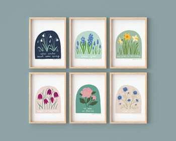 March Birth Month Daffodils Flower Art Print, 7 of 8