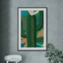 Cactus Jungle Abstract Wall Art Print, thumbnail 1 of 8