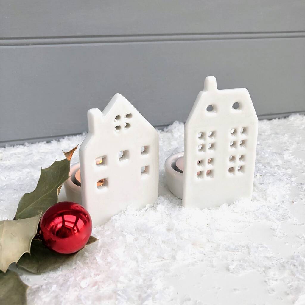 White Ceramic Night Light Holders By Pink Pineapple Home & Gifts