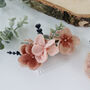 Blush Pink And Peach Bridal Flower Hair Comb, thumbnail 9 of 10