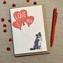 Personalised Border Collie I Love You Valentine's Card, thumbnail 1 of 2