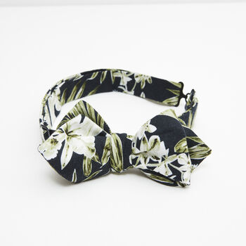 Tokoriki Green Tropical Floral Bow Tie, 2 of 7