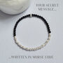 Men's Personalised Hidden Message Morse Code Bracelet, thumbnail 2 of 4