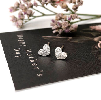 Sterling Silver Mini Heart Earrings, 10 of 12