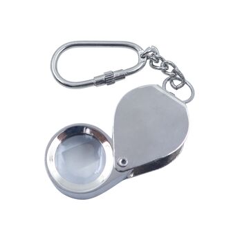 Personalised Silver Colour Loupe With Keyring, 3 of 8