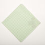 Mens Mint Green Gingham Cotton Pocket Square, thumbnail 9 of 10