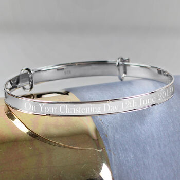 Child's Sterling Silver Expanding Bangle With Star, 4 of 5