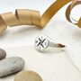 Nautical Compass Family Initials Signet Ring, thumbnail 2 of 8