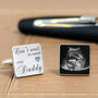 'Can't Wait To Meet You Daddy' Baby Scan Cufflinks, thumbnail 2 of 6
