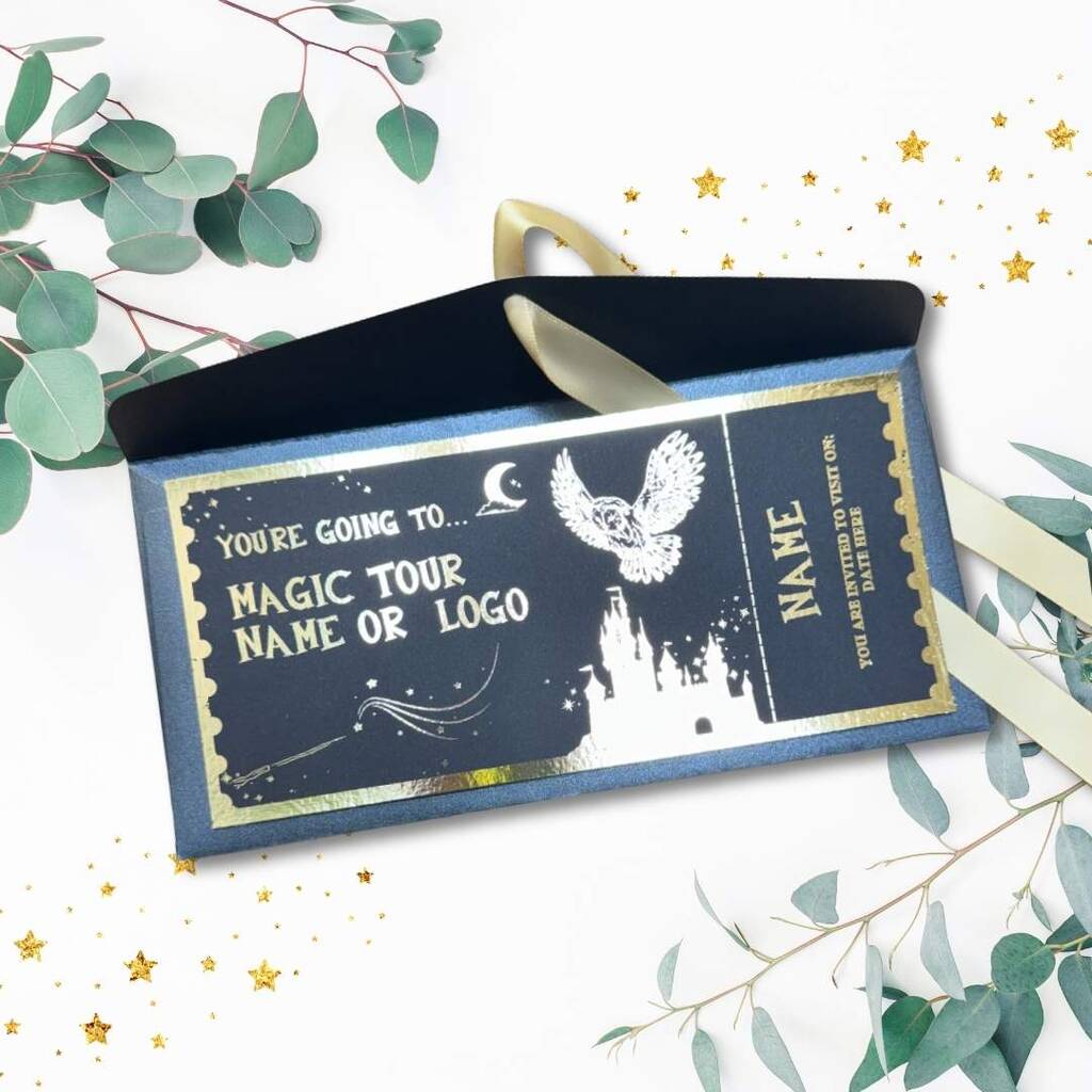Personalised Gold Wizarding Studio Tour Ticket, 1 of 4