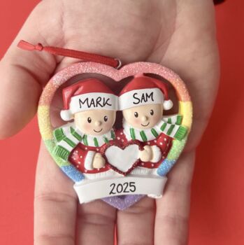 Couple Personalised Christmas Decoration, 2 of 3