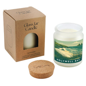 Holywell Bay Scented Glass Jar Candle • Cornwall • Cornish Gift • Coastal Living • Gift Box, 3 of 3