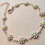 White Daisy Sun Flower Charms Summer Bracelet, thumbnail 4 of 7