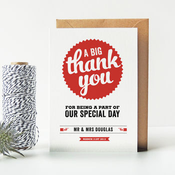 retro vintage personalised thank you card by project pretty ...