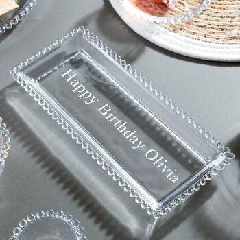 Personalised Beaded Glass Serving Platter, 2 of 8