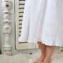 Ladies White Cotton Puff Sleeve Nightdress 'Juliet', thumbnail 4 of 7