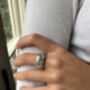 Sterling Silver Aquamarine Coil Ring, thumbnail 5 of 6