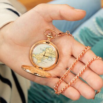 Personalised Map Pocket Watch, 7 of 9