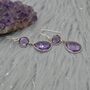 Amethyst 925 Silver Earrings: February Birthstone, thumbnail 6 of 9