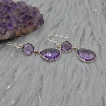 Amethyst 925 Silver Earrings: February Birthstone, 6 of 9
