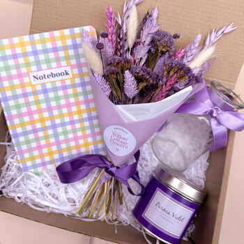 Violet Gift Hamper With Dried Flowers, 3 of 4