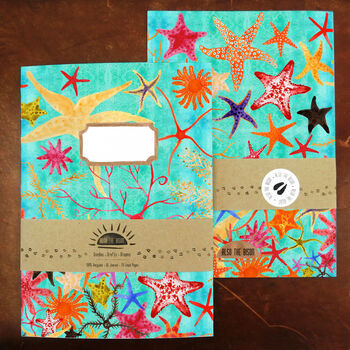 Asterozoa Starfish Print A5 Lined Journal, 4 of 10