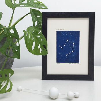Personalised Libra Constellation Woodblock Print, 2 of 6