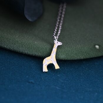 Sterling Silver Tiny Giraffe Necklace, 4 of 12