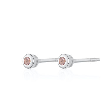 October Birthstone Teeny Studs, Silver Or Gold Plated, 2 of 5