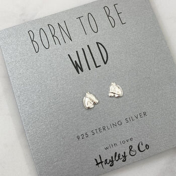 Wild Horse Sterling Silver Earrings, 4 of 7